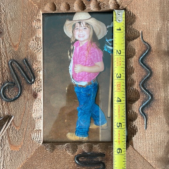 Branded Wood Frame w/ Barbed Wire - Picture 7 of 7